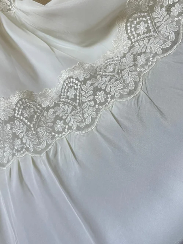 Vintage İpek Gecelik&Sabahlık Takım