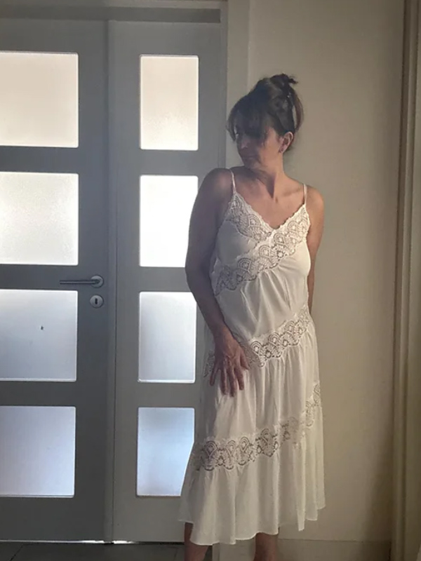 Vintage İpek Gecelik&Sabahlık Takım