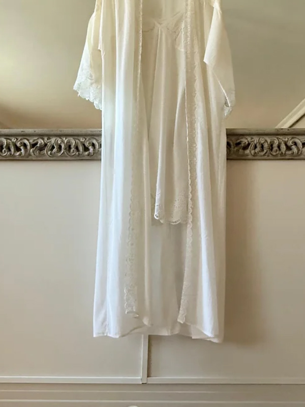 Vintage Mini Gecelik&Sabahlık Takım