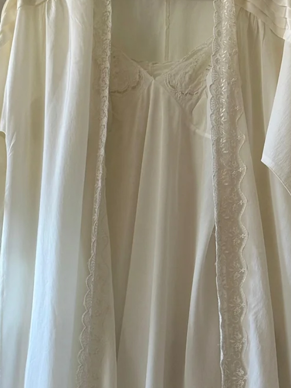 Vintage Mini Gecelik&Sabahlık Takım