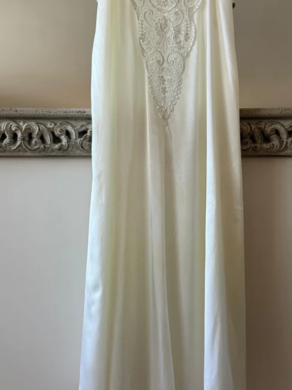 Vintage Saten Gecelik&Sabahlık Takım