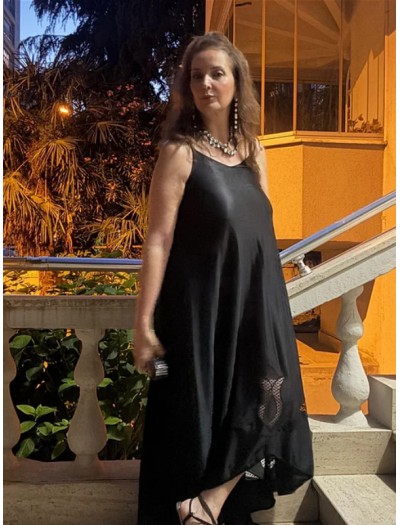 Vintage Siyah Gecelik