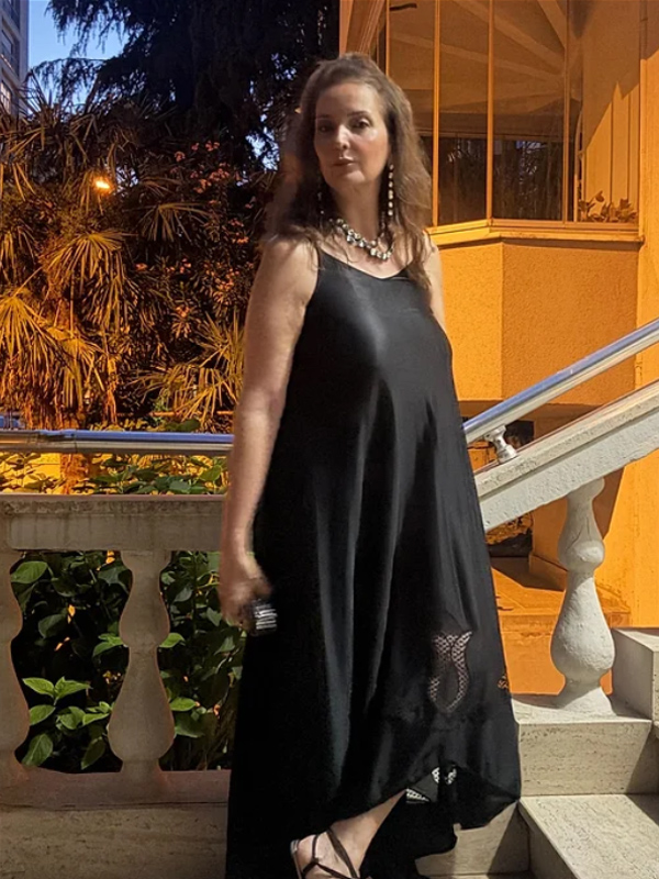 Vintage Siyah Gecelik