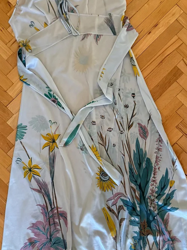 Vintage 80s Desenli  Gecelik