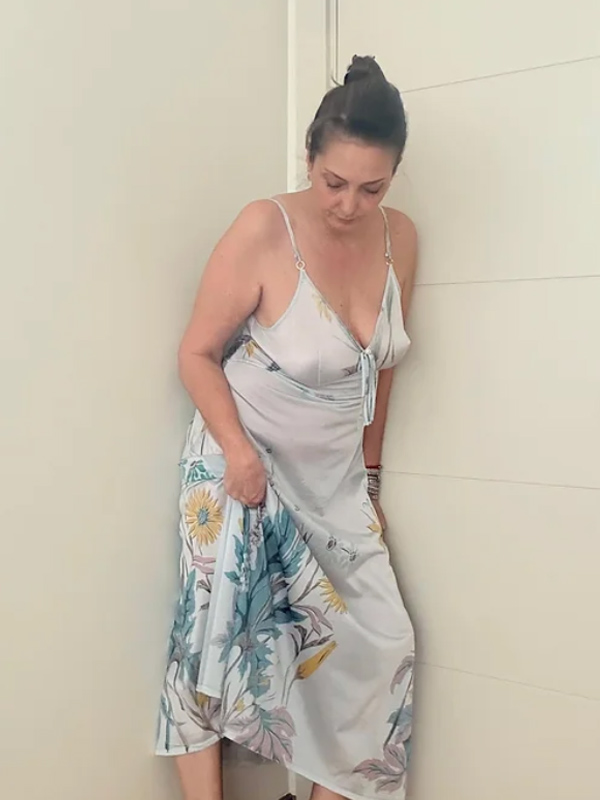 Vintage 80s Desenli  Gecelik