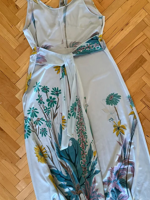 Vintage 80s Desenli  Gecelik