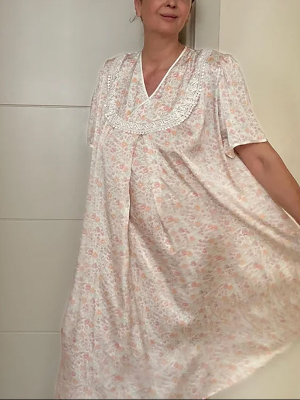 Vintage Saten Gecelik