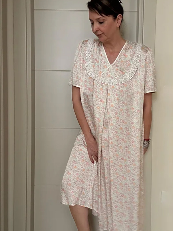 Vintage Saten Gecelik