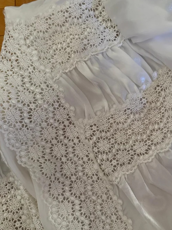 Vintage 80s Dantelli Saten Sabahlık