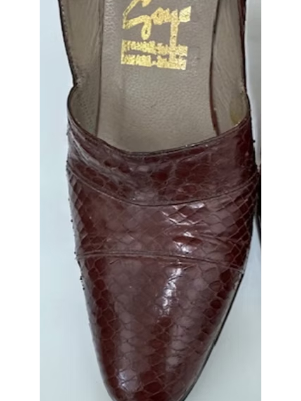 Goya Vintage Yılan Derisi Ayakkabı