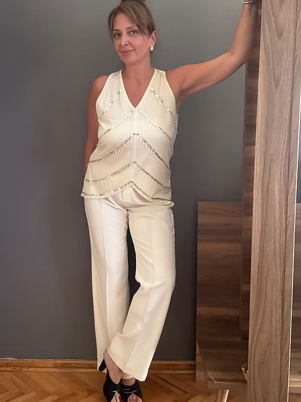 Vintage 80'ler Süet Dore Detaylı Terlik