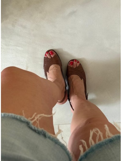 Vintage Deri Sandalet