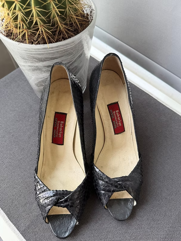 Vintage Yılan Derisi Ayakkabı