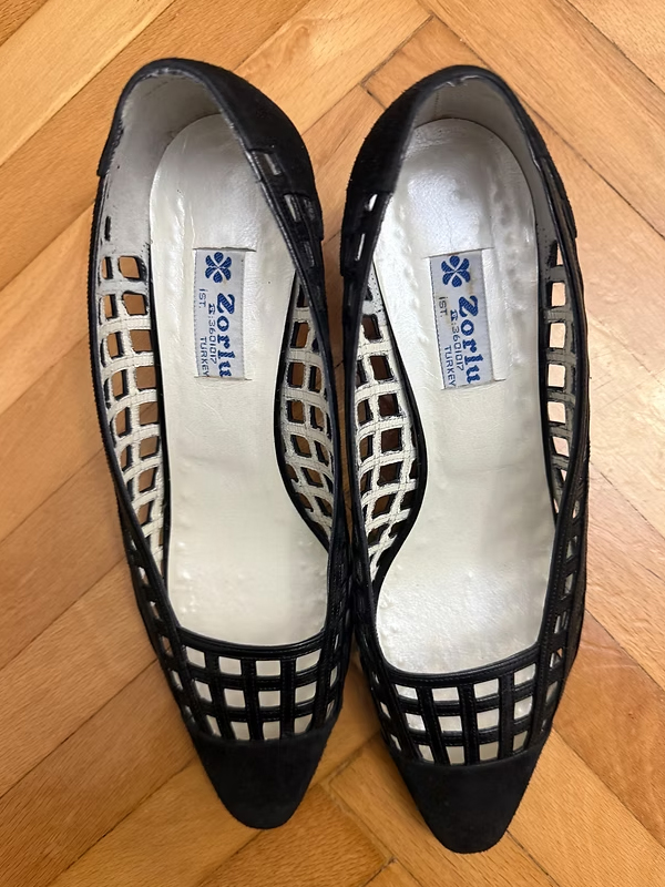 Vintage Süet & Deri Karışık Ayakkabı