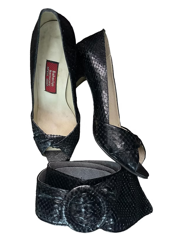 Vintage Yılan Derisi Ayakkabı