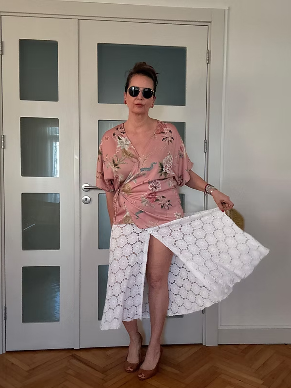 Vintage Full Güpür Dantel Etek