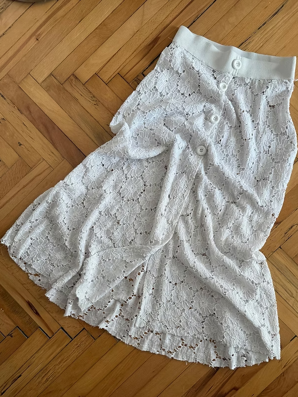 Vintage Full Güpür Dantel Etek