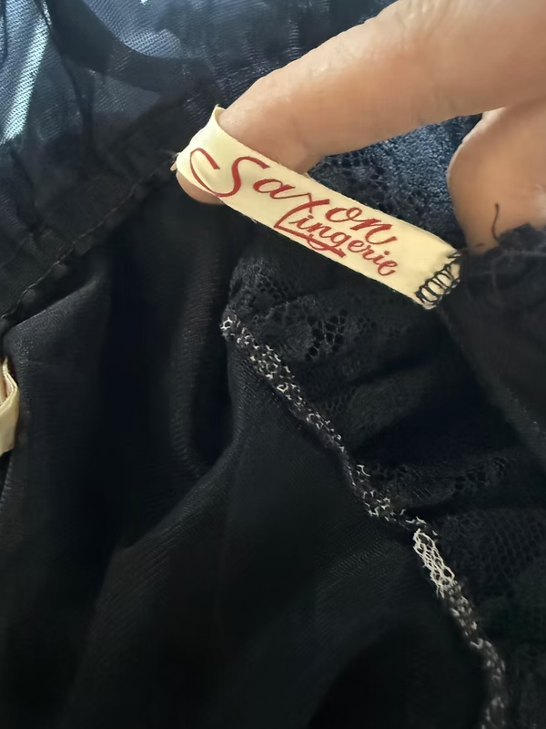 Vintage Saxon Lingerie 60s Dantel Etek / Jüpon