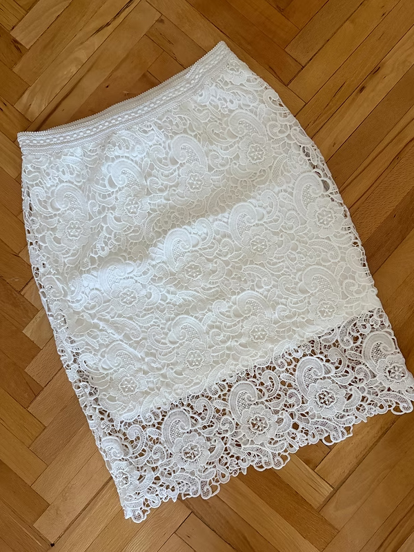 Vintage Güpür Dantel Kalem Etek