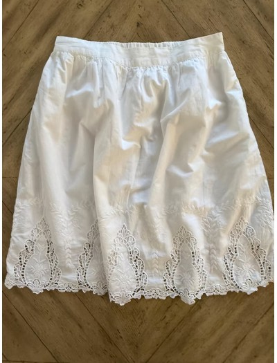 Vintage Etek Ucu Nakış ve Dantelli Etek