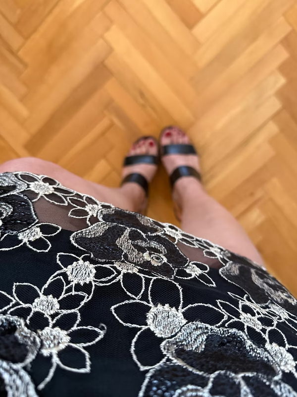 Vintage Güpür Dantel Kalem Etek