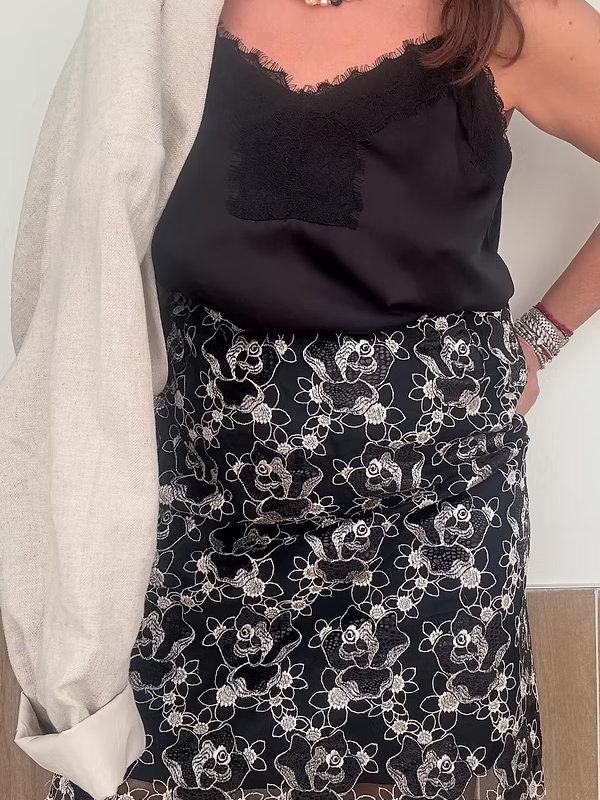 Vintage Güpür Dantel Kalem Etek