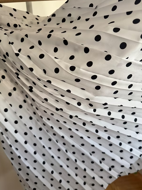 Vintage Piliseli Puantiye Etek