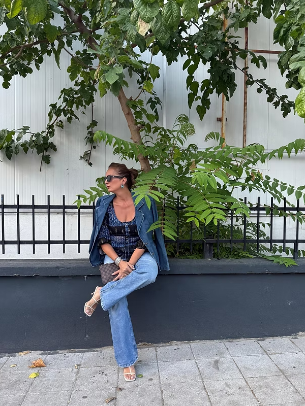 Y2K Oversize Tül Bluz