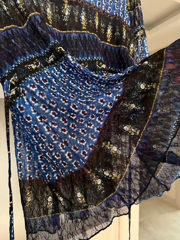 Y2K Oversize Tül Bluz