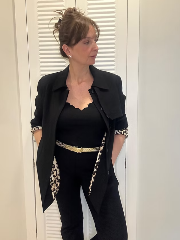 Vintage Leopar Astarlı Ceket