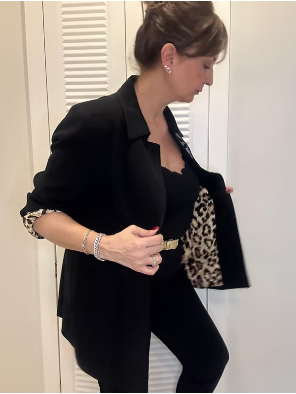 Vintage Leopar Astarlı Ceket