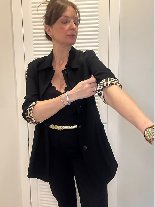 Vintage Leopar Astarlı Ceket