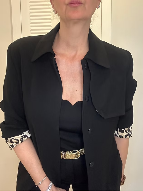 Vintage Leopar Astarlı Ceket