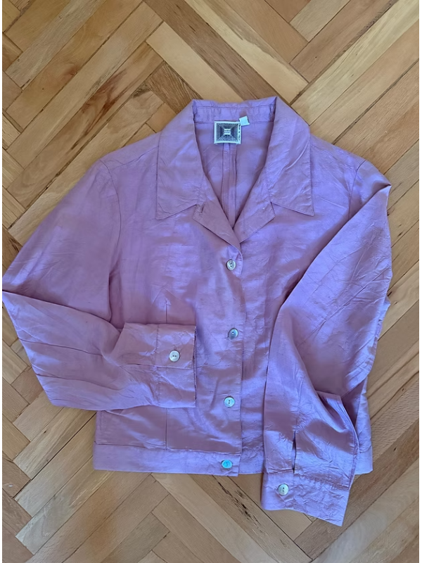 Vintage Tafta Crop Ceket