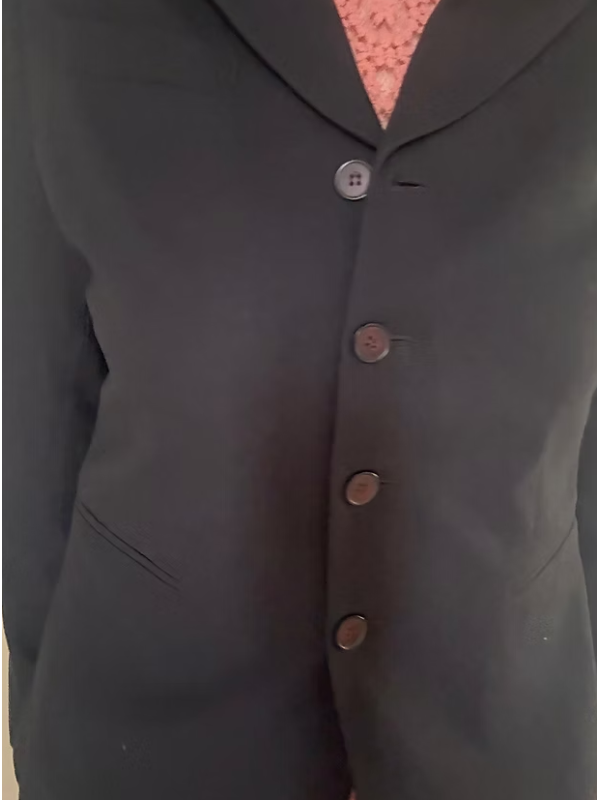 Vintage 4 düğmeli Siyah Ceket