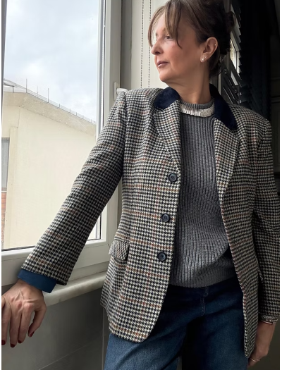 Vintage İtalyan Kadife Yakalı Ceket