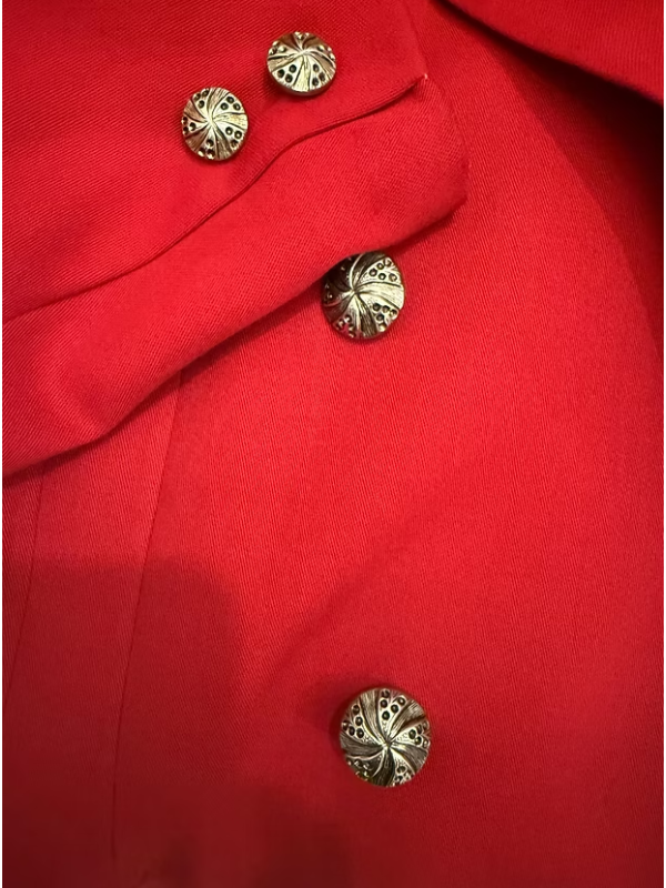 Vintage Silver Düğmeli Boyfriend Blazer