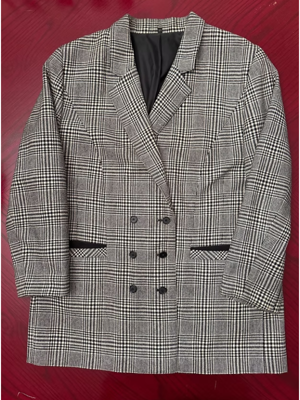 Vintage C&A yün & kaşmir ekose ceket