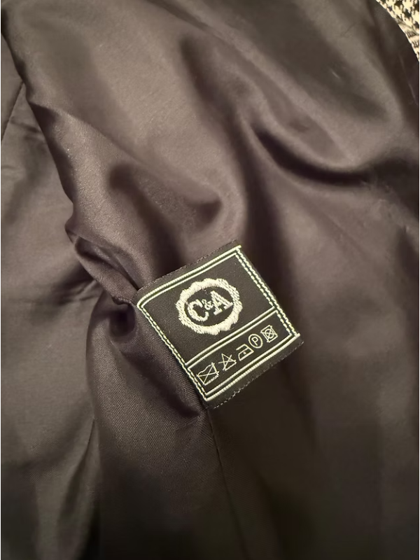 Vintage C&A yün & kaşmir ekose ceket