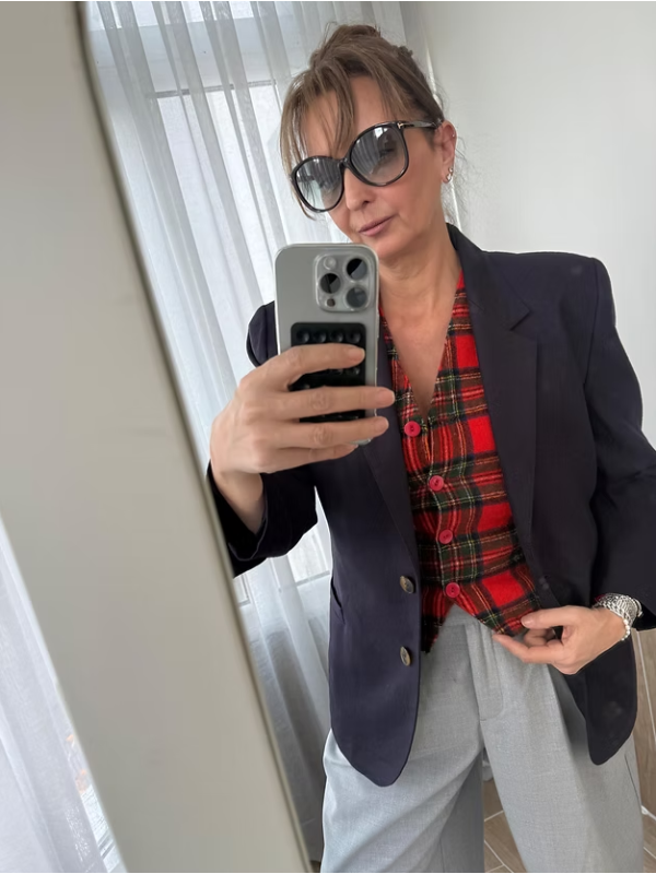 Vintage Fransız yün karışımlı ceket