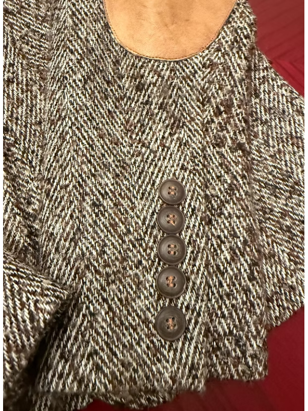 Home Store Balıksırtı ve Deri Detaylı Ceket