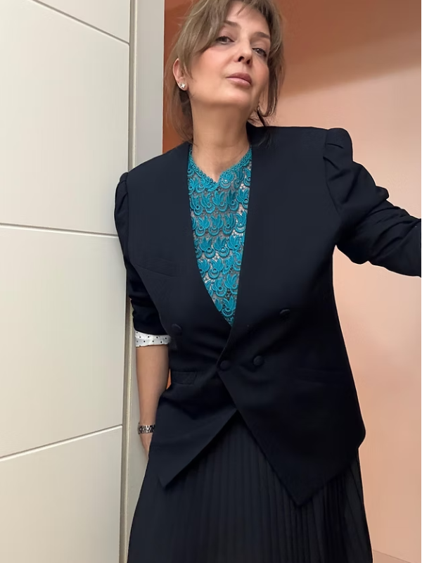 Vintage HMC/ Germany puantiye astarlı ince ceket