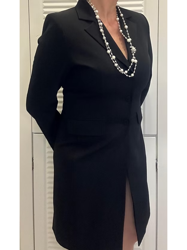 Vintage kolları süet bağlamalı  uzun ceket