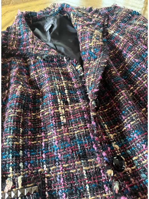 Tüvit Cep Detaylı Vintage Ceket