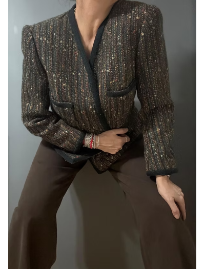 Vintage Oversize Tüvit Ceket