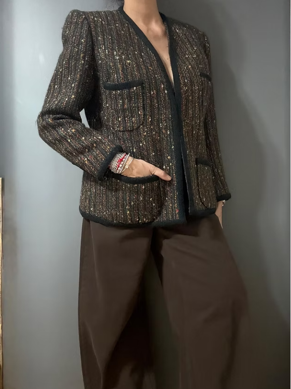 Vintage Oversize Tüvit Ceket