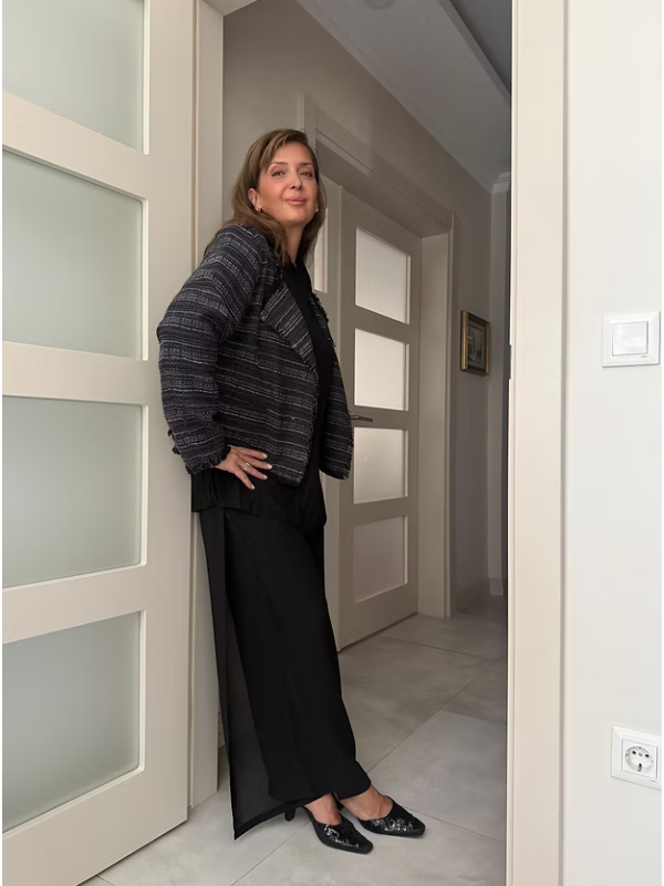 Adrienne Vittadini-Tüvit Düğmesiz İnce Ceket