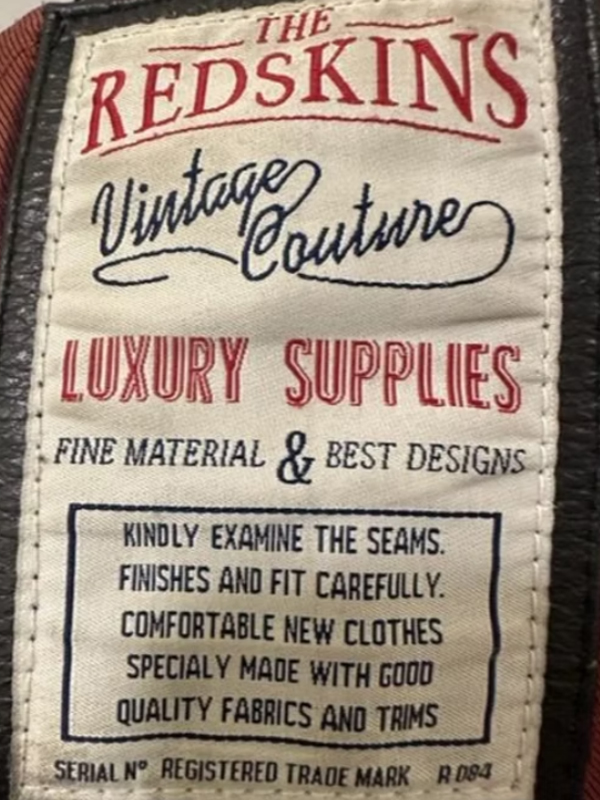 Vintage RED SKINS Deri Mont