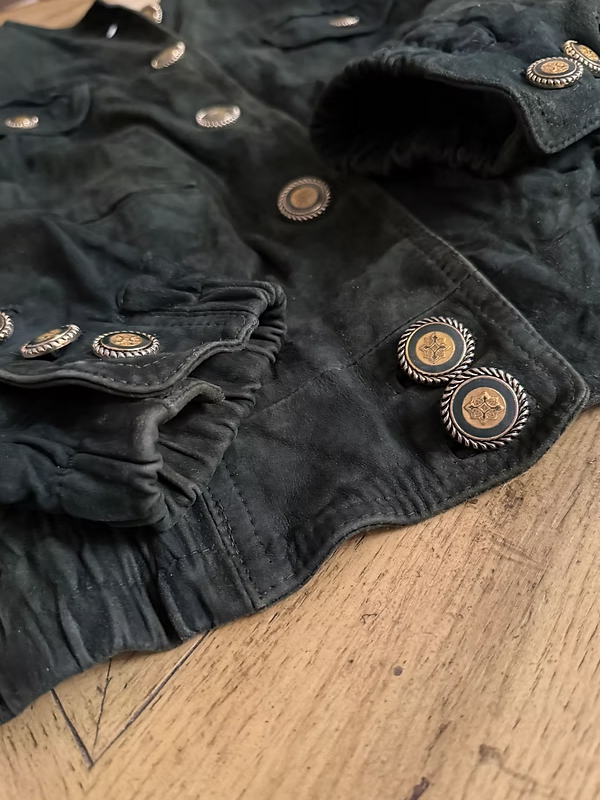 Basler Vintage Gold Düğmeli Nubuk Bomber