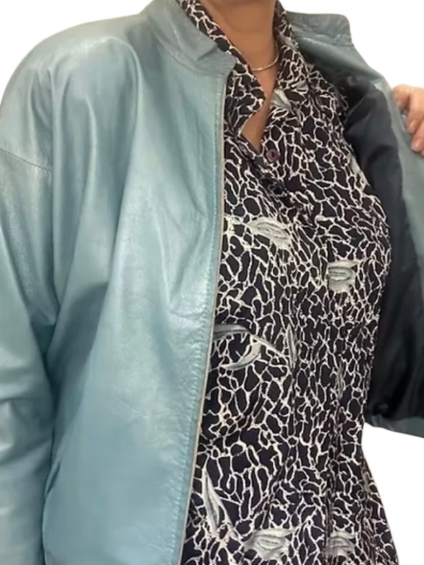 Vintage Deri Bomber Ceket